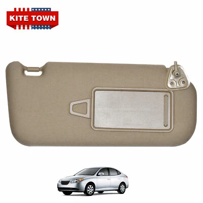 Parasol y espejo de maquillaje beige lado derecho del pasajero para Hyundai Elantra HD 06-10 Foto 1 de 4