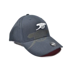 Arsenal FC Navy Cannon Dual Logo Baseball Hat Adjustable Officially Licensed - Picture 1 of 3