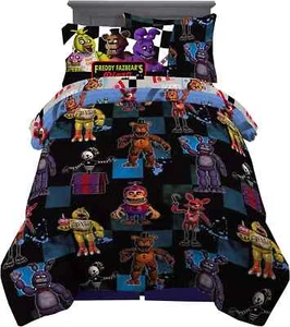 Set 5 pezzi piumone e lenzuola letto matrimoniale Five Nights At Freddy's con finta - Foto 1 di 7