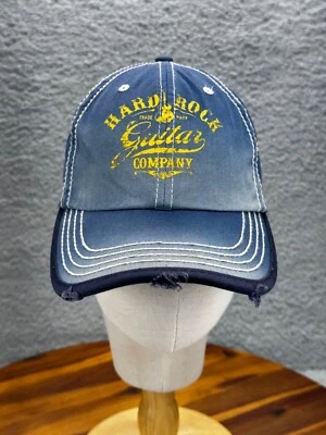 Gorra de mezclilla suave Hard Rock Guitar Company Hollywood Florida con hebilla trasera Foto 1 de 4