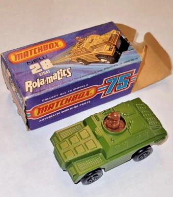 Matchbox  Rolamatics NEW 28 - Stoat in Army modellino militare vintage con box - Immagine 1 di 4