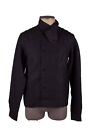 J W Anderson black linen shirt/jacket, unisex, sz M/40 wrap around neck detail