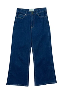 THE GREAT. The Rider Wide Leg Jean in Dark Rinse Size 27 - Picture 1 of 7