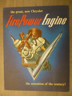 1951 Chrysler Fire Power Engine the sensation of the century - Imagen 1 de 4