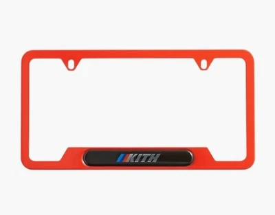 Kith for BMW Car License Plate Frame Cinnabar Red NEW DEADSTOCK - Image 1 of 2