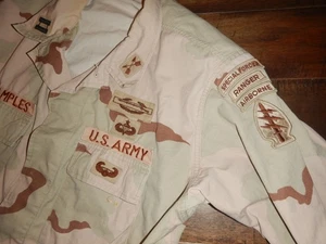 US Desert DCU Shirt CAPTAIN O-3 * GWOT * Special Forces CIB Patched - Picture 1 of 7
