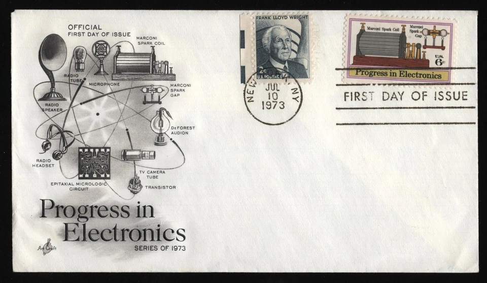 #1500 6c Progress in Electronics-Art Craft FDC **ANY 5=FREE SHIPPING** - Image 1 of 1