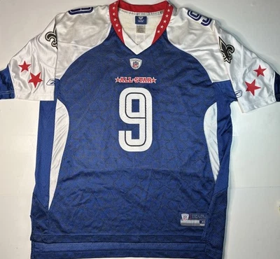 Camiseta 2010 NFL Pro Bowl #9 Drew Brees New Orleans Saints Reebok para hombre XL USADA EN EXCELENTE ESTADO Foto 1 de 4