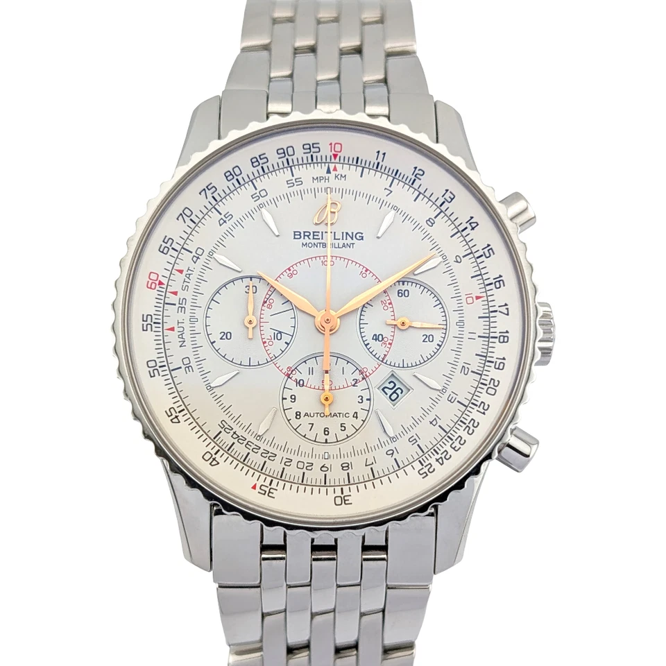 Breitling A41370 Montbrillant Silver Dial 38mm 2010 Service Pouch & Booklets - image 1 of 4