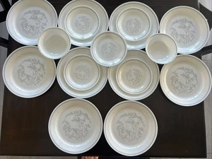Corelle Queen's Lace Dinner Plate 10.25” Bread Plates 7.25” & Bowls 17 Pieces - Picture 1 of 19