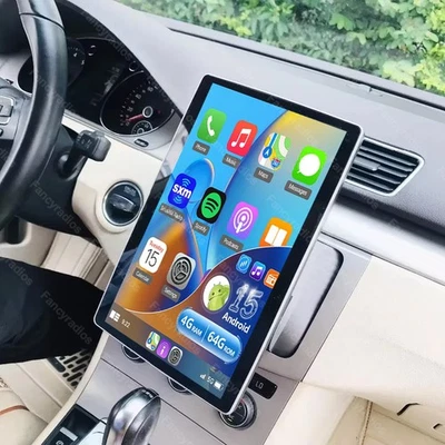 Rotatable 10.1'' Android 15.0 Double 2 Din Carplay Car Stereo Radio GPS WIFI BT - Image 1 of 4