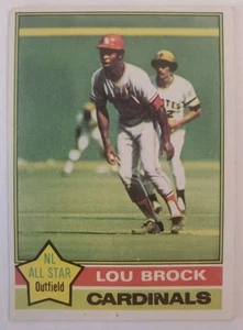1976 Topps Cardinals HOF Outfielder Lou Brock #10  - Picture 1 of 3