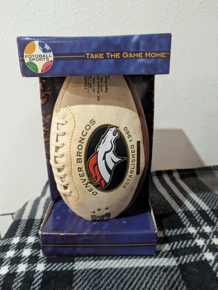Denver Broncos 1997 Campeonato Conmemorativo Fútbol 1/10000 Tamaño Completo NFL Foto 1 de 1