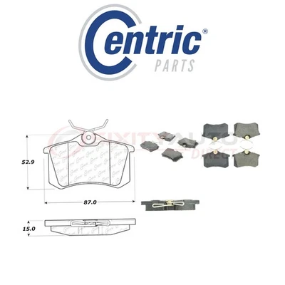Centric Ceramic Disc Brake Pads w Shims for 2007-2008 Renault Euro Clio 1.6L zx Foto 1 de 4