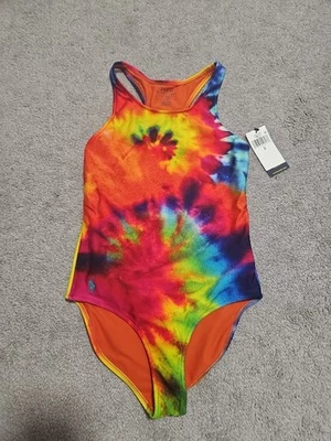 Polo Ralph Lauren Niñas Racerback Tie Dye Traje de baño de una pieza, talla 8 Nuevo con etiquetas  Foto 1 de 3