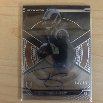 2015 Topps Strata Auto Gold /25 Todd Gurley II Todd Gurley #SA-TG Rookie Auto RC - Image 1 of 2