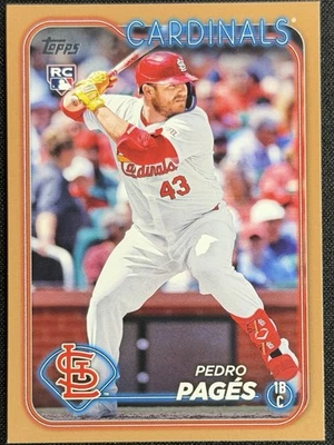 2024 Topps Update PEDRO PAGES Gold border Parallel Cardinals /2024 RC #US338 - Image 1 of 3