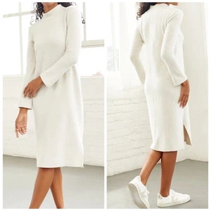 Amour Vert Damen Meliertes Hafer Midi Pullover Kleid Größe XS Bio Nachhaltig - Bild 1 von 12