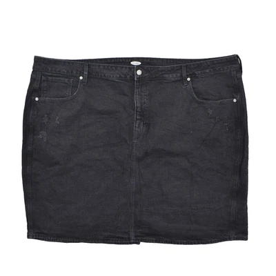 Falda recta y lápiz Old Navy para mujer talla 30 Denim negra algodón suela con botones Foto 1 de 4