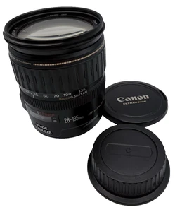 Canon EOS EF 28-135mm f/3.5-5.6 IS lens Front & Back Caps - Picture 1 of 22