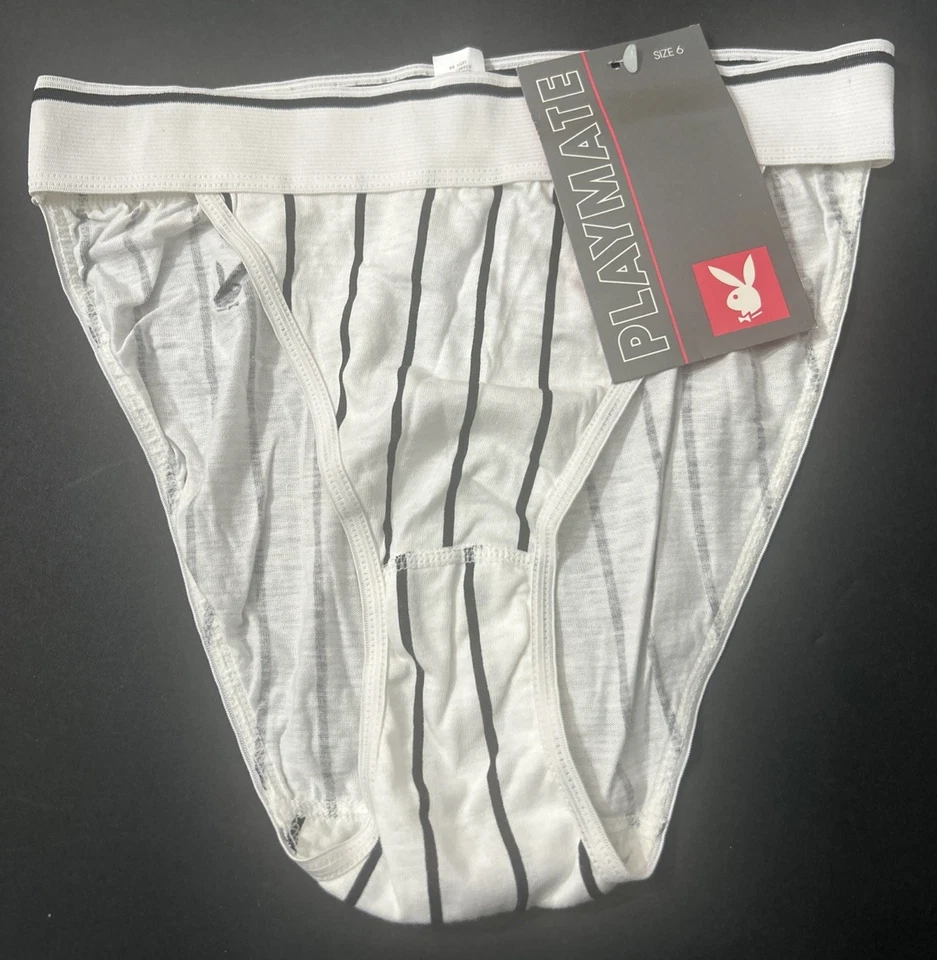 BRAGAS BIKINI TANGA ALGODÓN RAYAS VINTAGE ~TALLA 6~ NUEVAS CON ETIQUETAS Foto 1 de 4