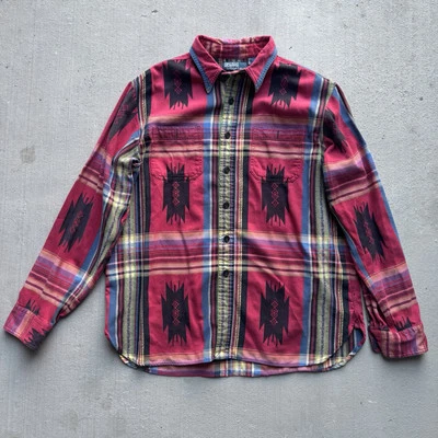 POLO RALPH LAUREN AZTEC РОДНОЙ SERAPE РАБОТЫ РУБАШКА КРАСНЫЙ МУЛЬТИ МУЖСКОЙ XLARGE ОТЛИЧНОМ - Изображение 1 из 4