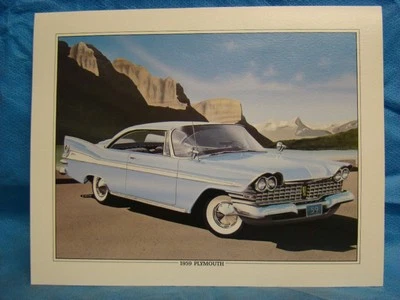 1950s Plymouth Chrysler 300 Dodge Custom Fury Jeepster Car Wall 6 Print SET NOS  - Image 1 of 4