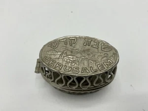 VTG Judaica JERUSALEM Travel Shabbat Candlesticks double folding case - Picture 1 of 3