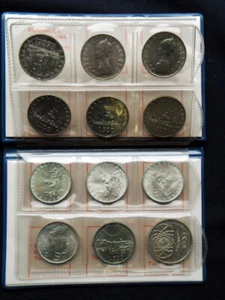 1958/70 Italy RARE SILVER COLLECTION 12 coins 500 lire /1000 UNC /GEM - Picture 1 of 5