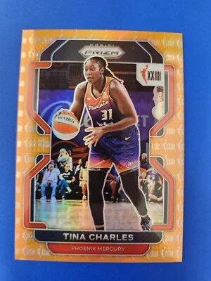 2022 Panini Prizm WNBA TINA CHARLES ORANGE PRIZM SP /49 - Image 1 of 2