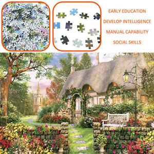 Jigsaw Puzzle Toy 1000 piece For Adults Fun Games England Cottage DIY Puzzles