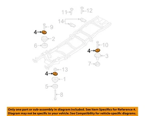 FORD OEM Frame-Upper Insulator Washer N802289S2 (Set Of 2) - Picture 1 of 1