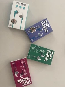 GEMS - Auriculares deportivos con micrófono (verde azulado)(rojo)(azul)(verde) Selección 1 nueva - Imagen 1 de 3
