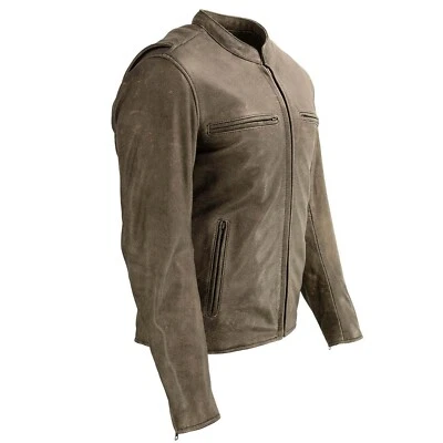 Milwaukee Leather 1503 Men's Distressed Brown Motorcycle Vented Riding Jacket - Image 1 of 4