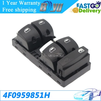 Power Window Switch 4F0959851H For Audi A3 S3 Q7 RS3 2009 2010 2011 2012 2013 - image 1 of 4