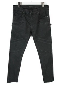J BRAND Mills Moto Percy Jeans Men's W34 Black Denim Slim Fit Zip Fly - Picture 1 of 9