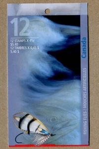 CANADA POST Fishing Flies 1998 12x45¢ UN-OPENED STAMP FOLDER - Picture 1 of 2