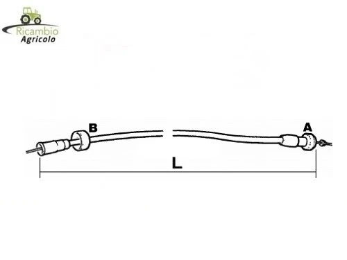 FILO TRASMISSIONE CONTAGIRI CONTAORE PER TRATTORE FIAT 4976729 L. 1560mm - Immagine 1 di 1