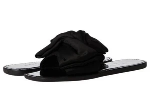 Kate Spade New York Bikini Black Fashion Slip On Open Toe Bow Slide Flat - Picture 1 of 1
