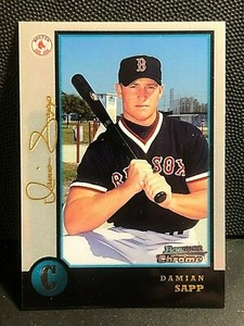 DAMIAN SAPP 1998 Bowman Chrome GOLDEN ANNIVERSARY Card #321 Ser #d /50 RED SOX