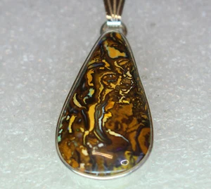 Boulder Opal 19 Karat 925er Silberanhänger Unikat - Bild 1 von 12