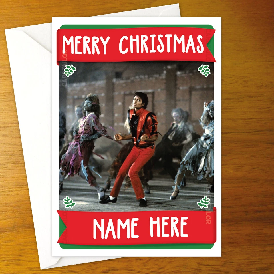 CARDTAILOR MICHAEL JACKSON Personalised CHRISTMAS Card - personalized xmas holiday thriller