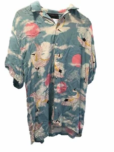 No Boundaries Hawaiihemd Herren Medium Vogel Möwe Storch Kraniche All Over Print - Bild 1 von 10