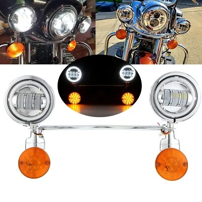 LED Passing Turn Signals Lights Bar For Harley Touring Sportster XL883 1200 Dyna - Изображение 1 из 4