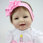 55CM Reborn Puppe Nettes Gesicht mit Zähnen Wurzelhaar Neugeborenes Geschenk