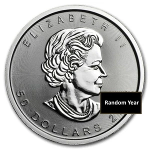 Random Year - 1 oz 9995 Platinum Canadian Maple Leaf $50 Coin BU - In Stock - Picture 1 of 2