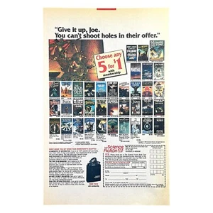 Science Fiction Book Club Print Ad 1990 6.5x10" Vintage 90s SciFi Order Form - Picture 1 of 1