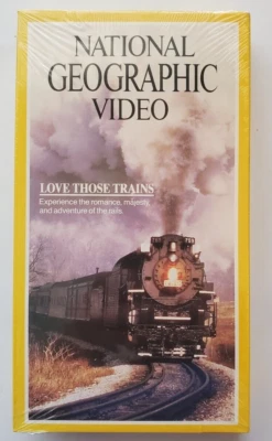 National Geographic Video: Love Those Trains, 1992, VHS New Sealed - Image 1 of 2