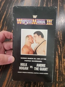 WrestleMania III 3 (VHS, 1987) Works WWF Wrestling Hulk Hogan Andre The Giant - Picture 1 of 7