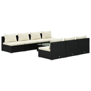 8-Piece Outdoor Lounge Set Garden Patio Sofa Couch Chair Wicker Rattan Furniture - Picture 1 of 9